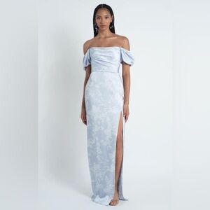 Jenny Yoo Light Blue Off-Shoulder Wedding Dress